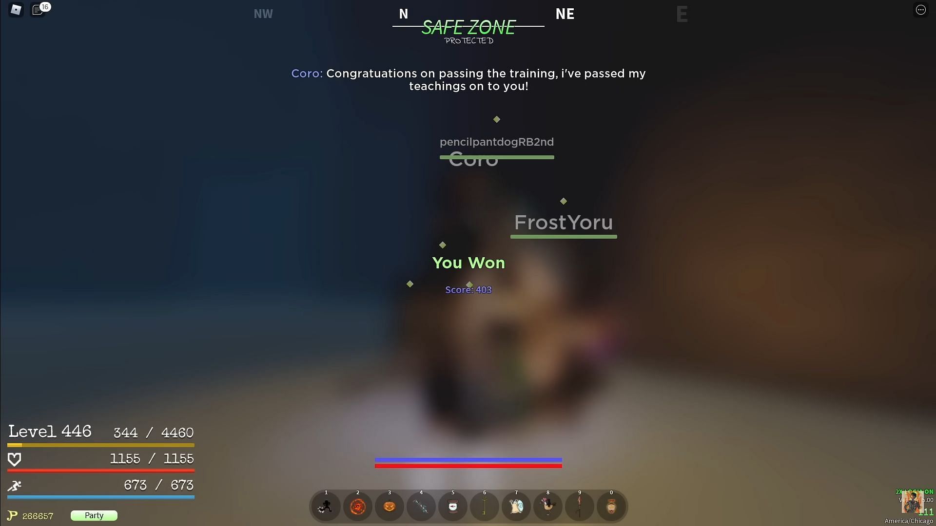 Completing the quest for Observation Haki V2 (Image via Roblox || MrLumpia on YouTube)